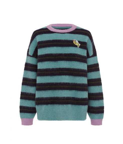 Dominica Sweater - Teal Stripe